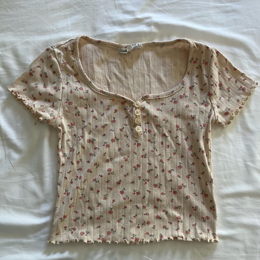 Floral patterned crop top